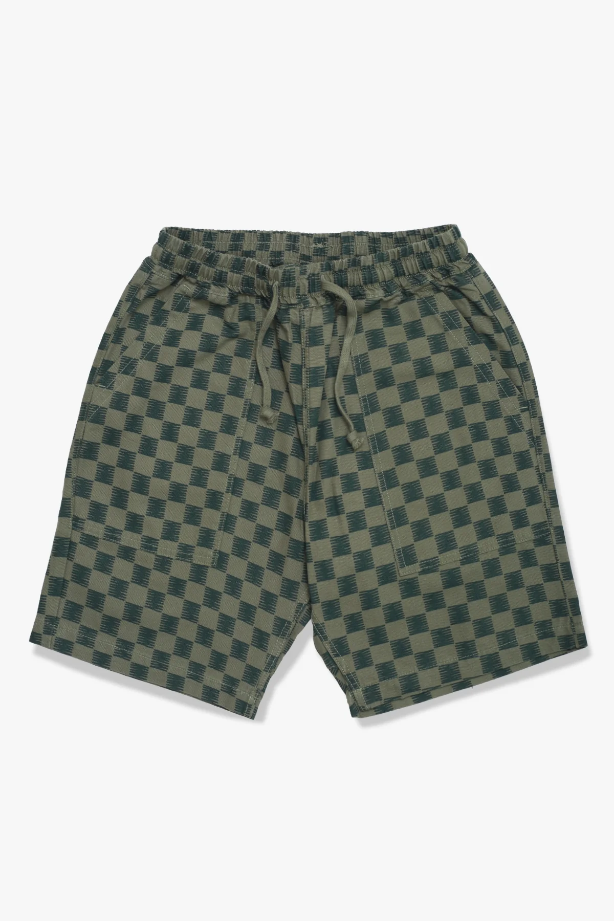 Classic Chef Shorts - Green Checker - Image 2