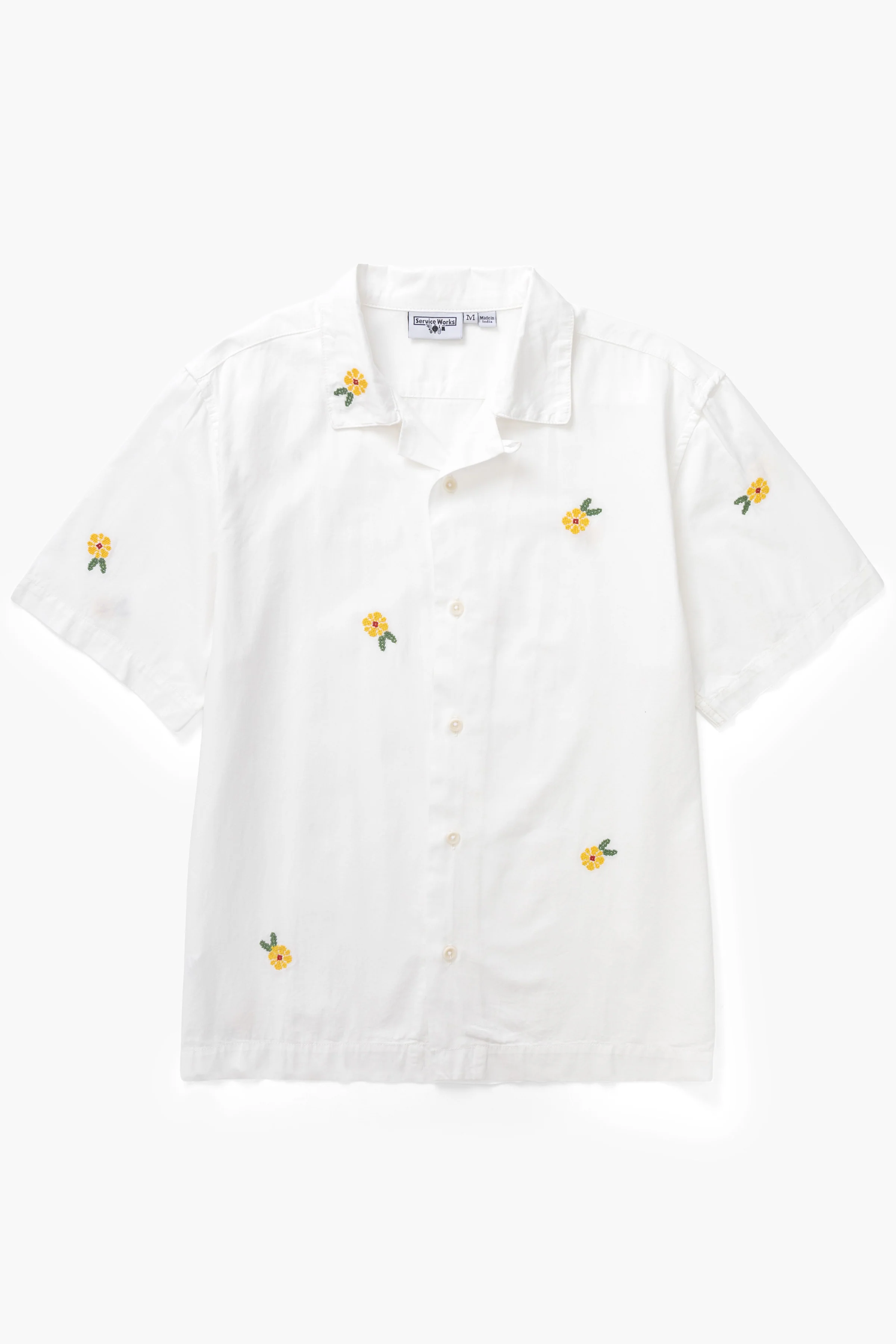 Cross Stitch Shirt - White
