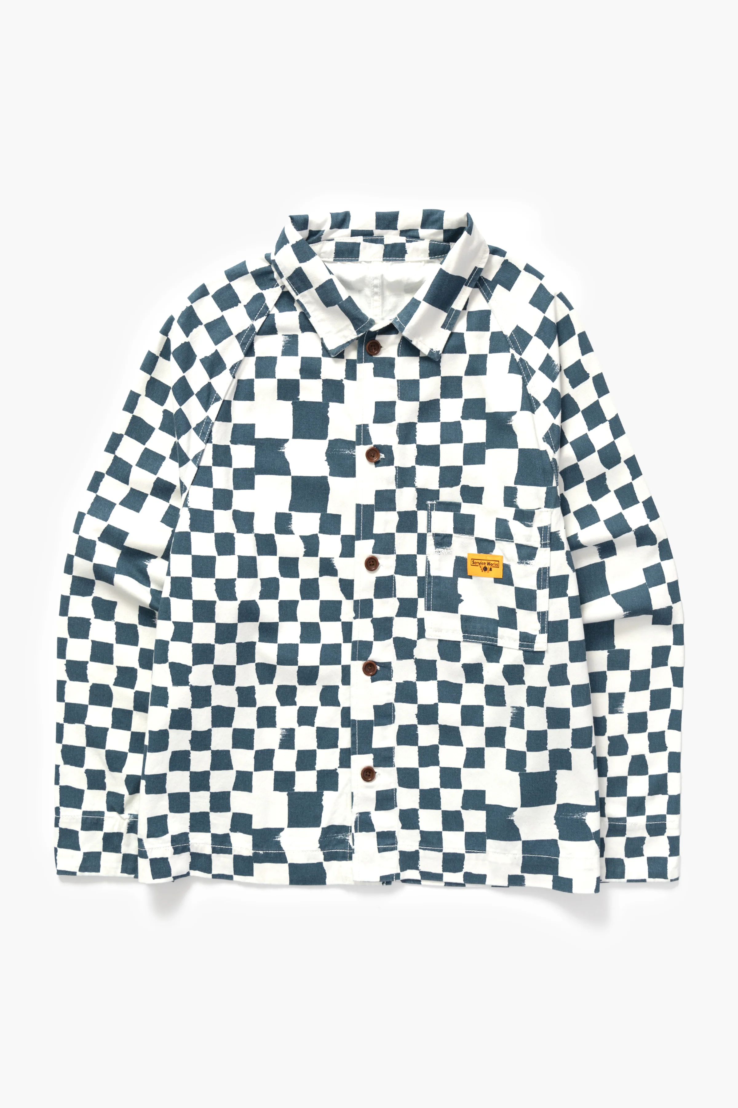 Drill Printed Front Of House Jacket - Teal Checker