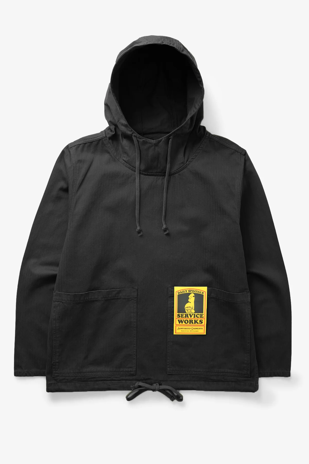 Herringbone Market Smock - Black