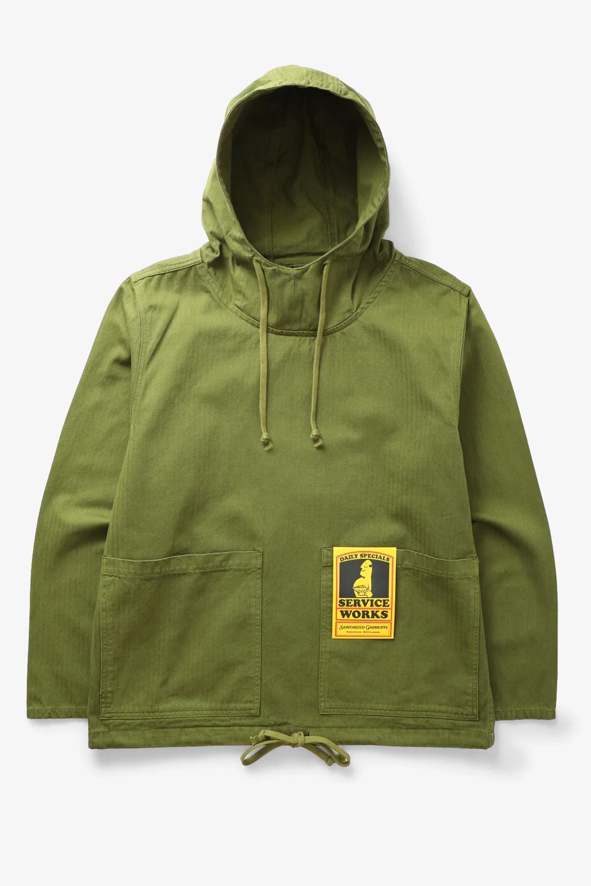 Herringbone Market Smock - Pesto