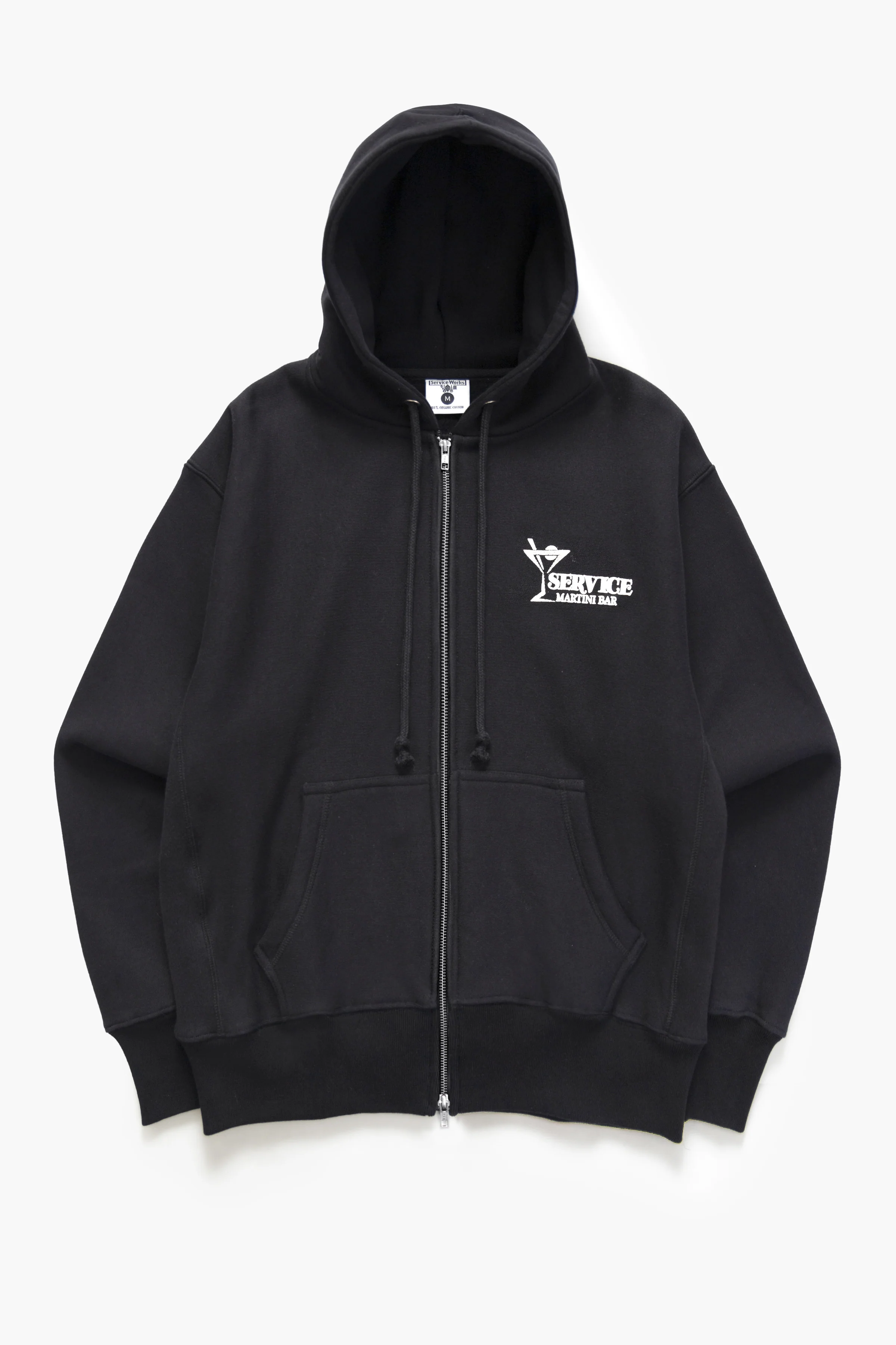 Martini Zipper Hoodie - Black