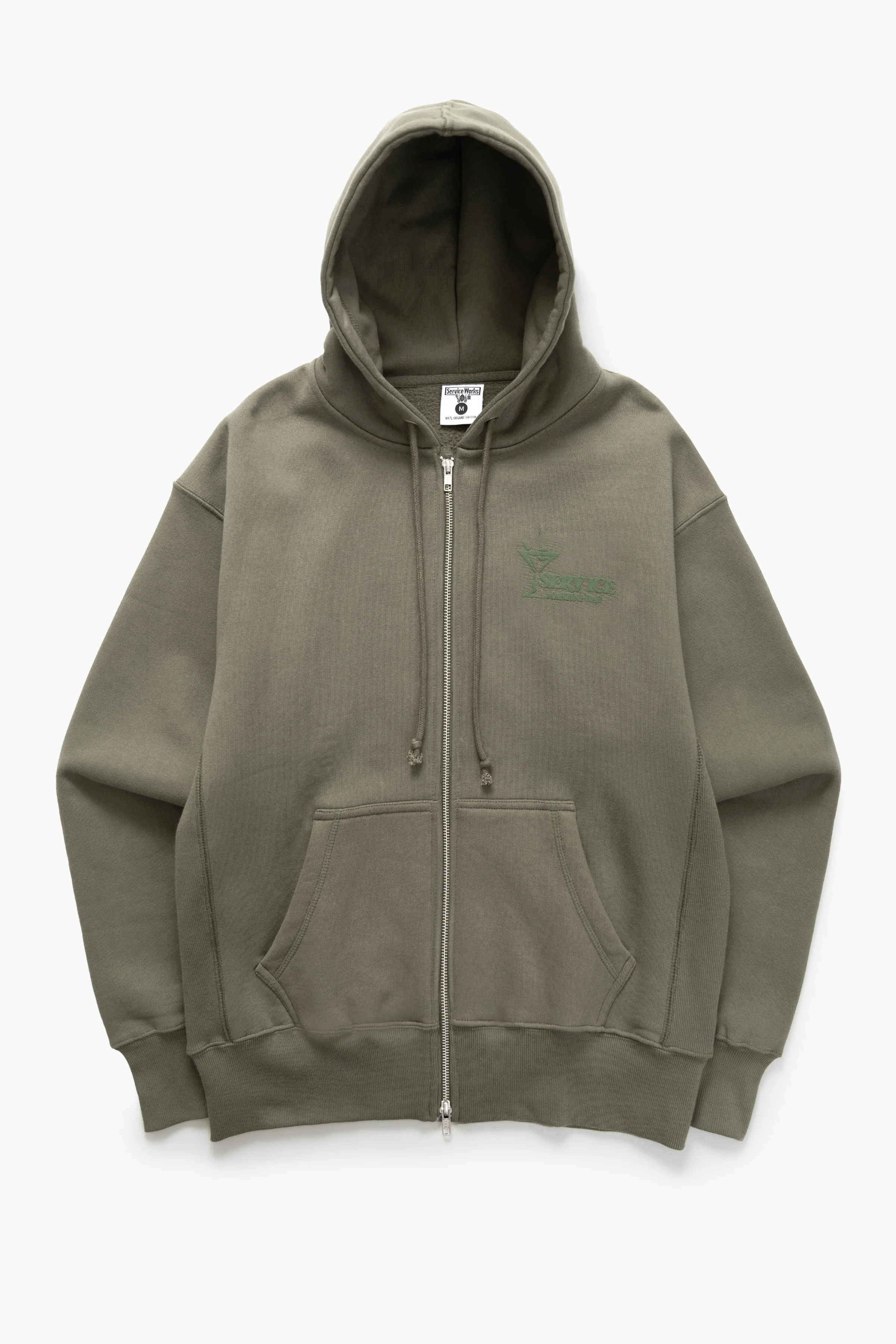 Martini Zipper Hoodie - Olive
