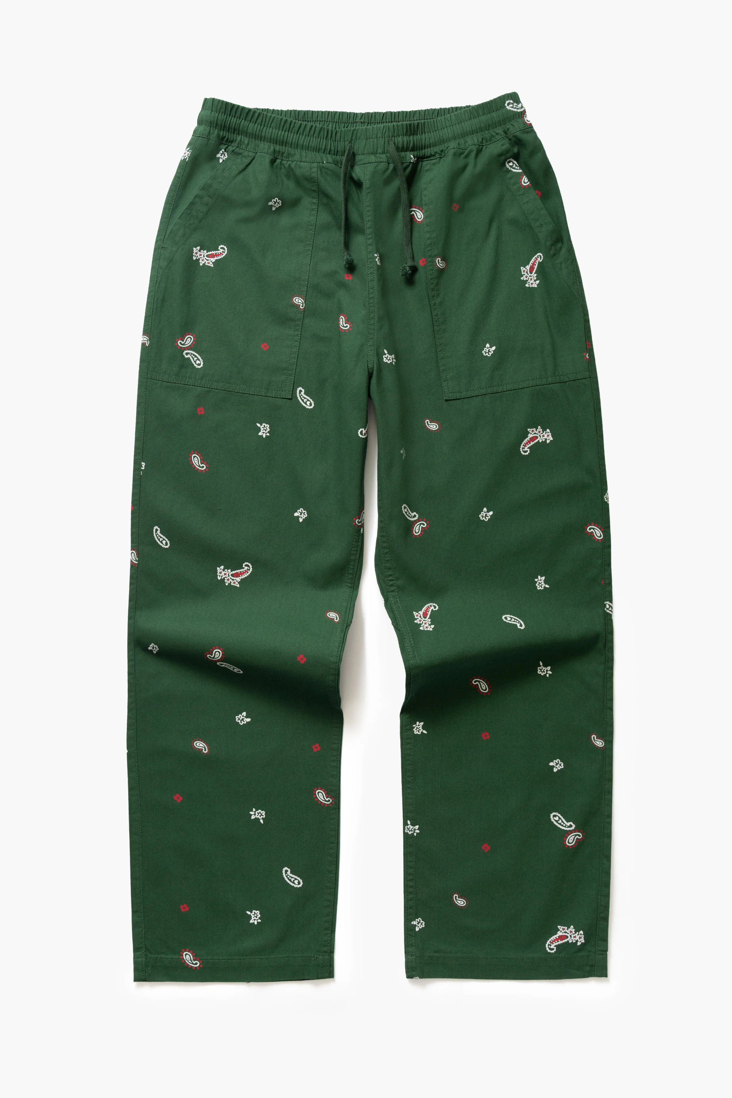 Paisley Chef Pants - Forest