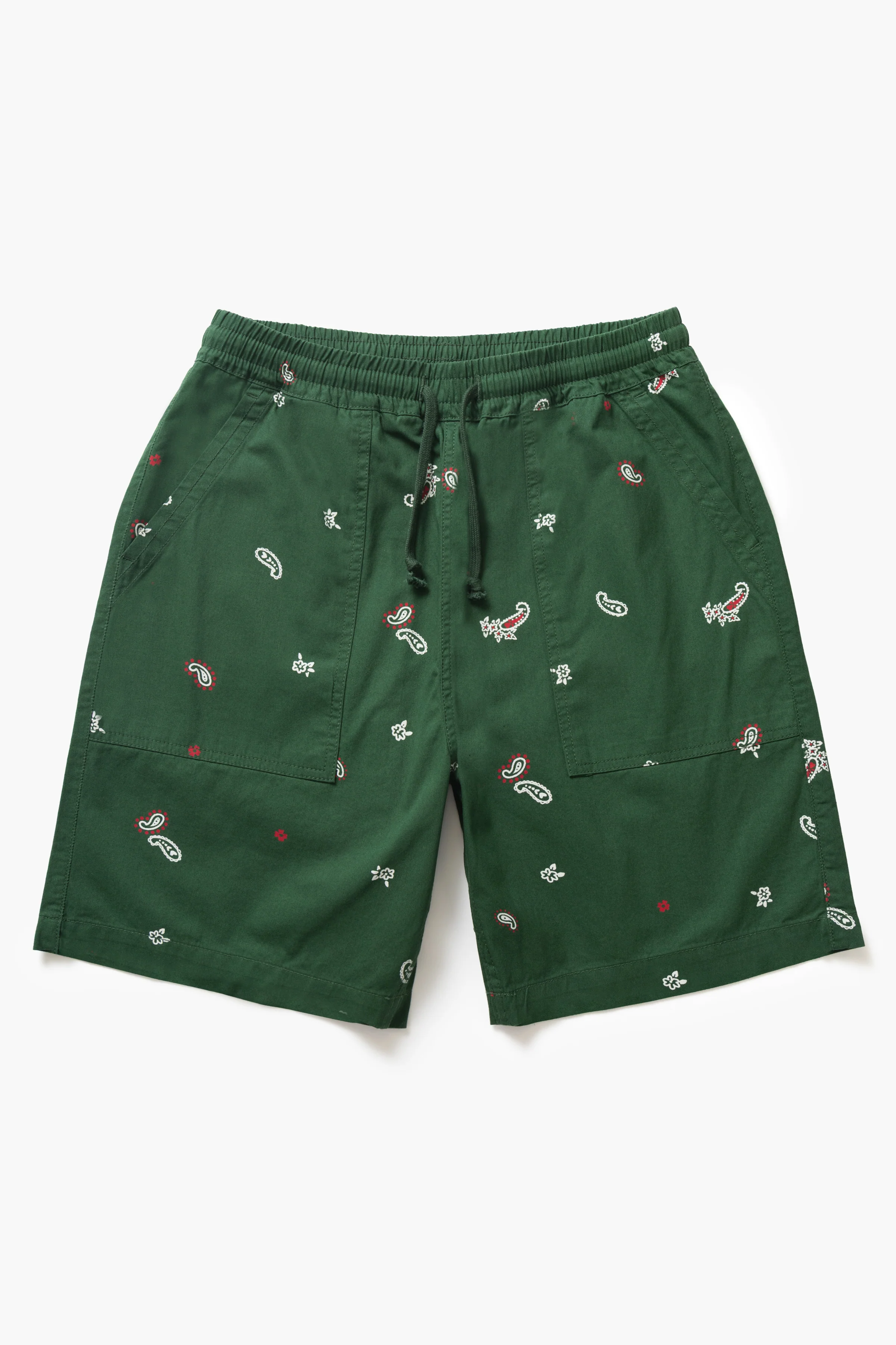 Paisley Chef Shorts - Forest
