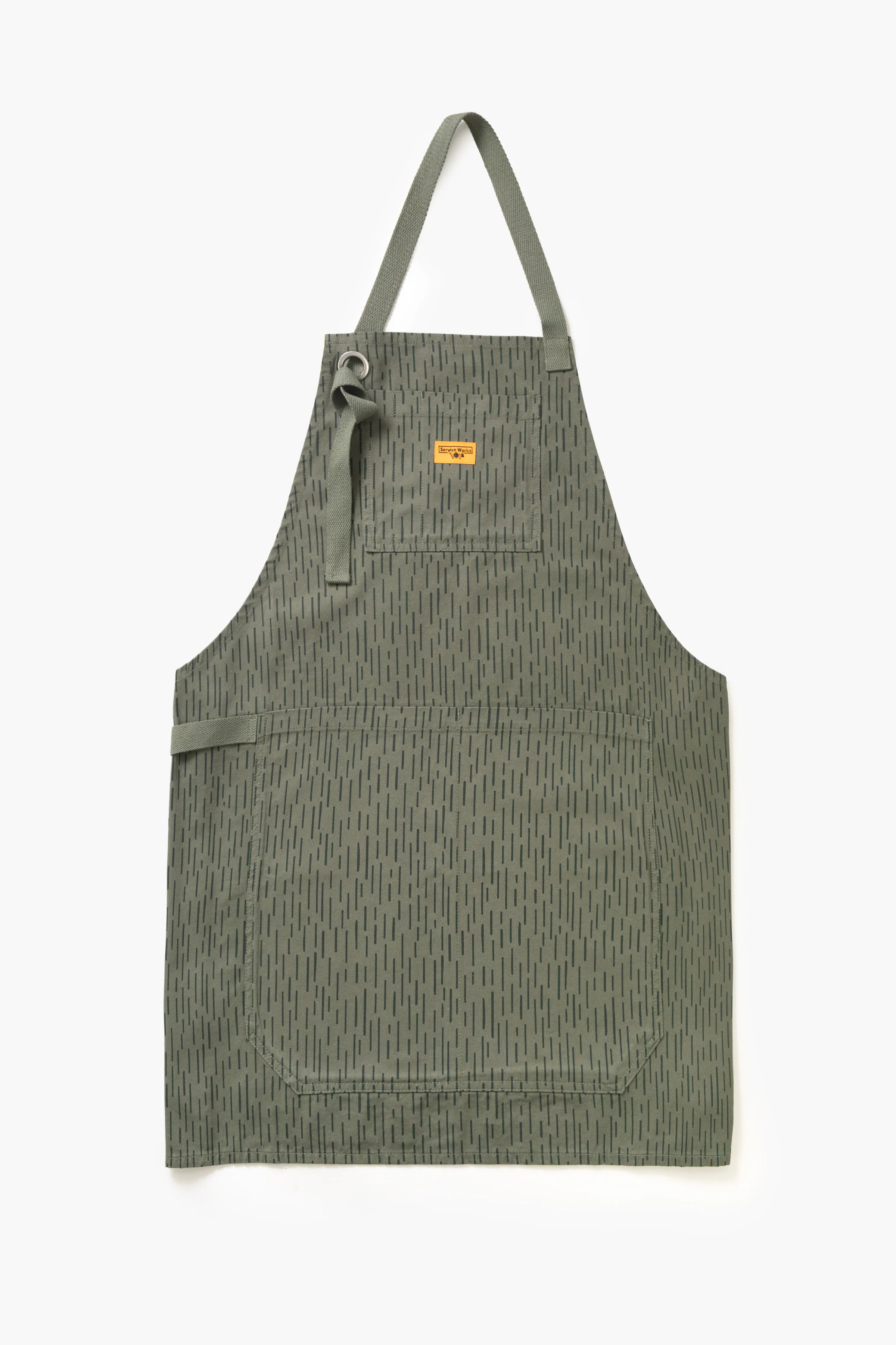 Patterned Apron - Raindrop Green