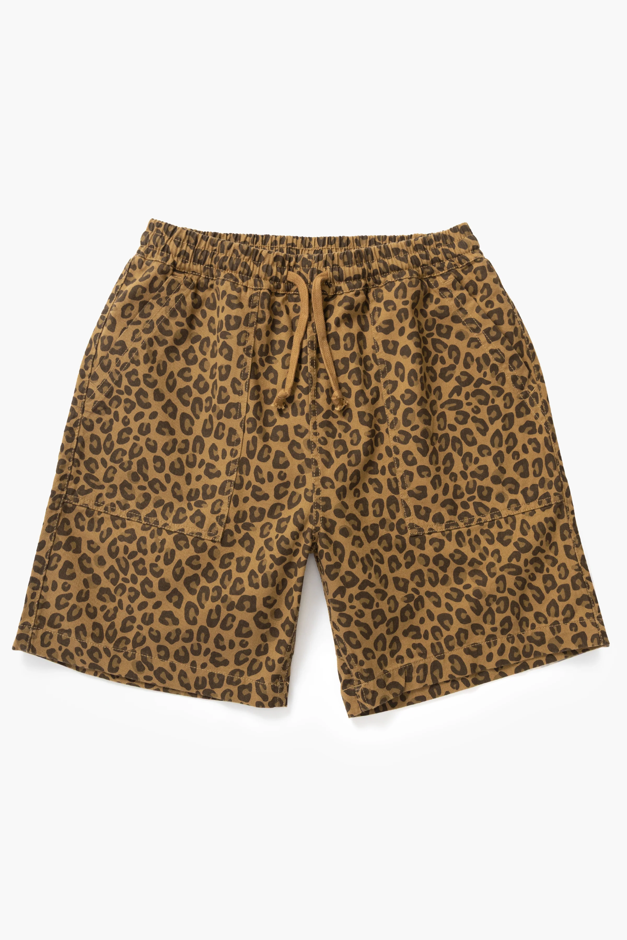 Patterned Chef Shorts - Brown Leopard