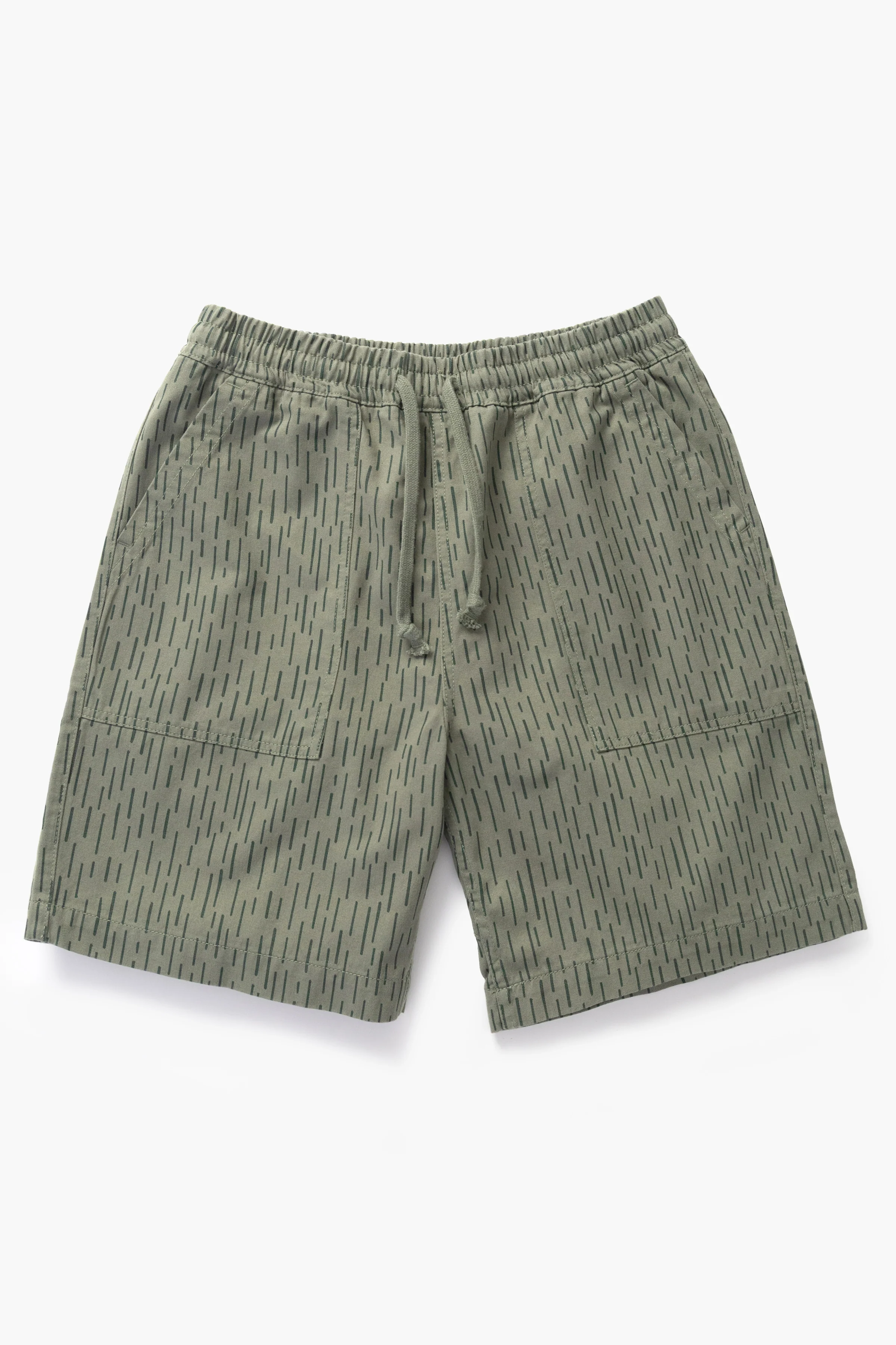 Patterned Chef Shorts - Raindrop Green