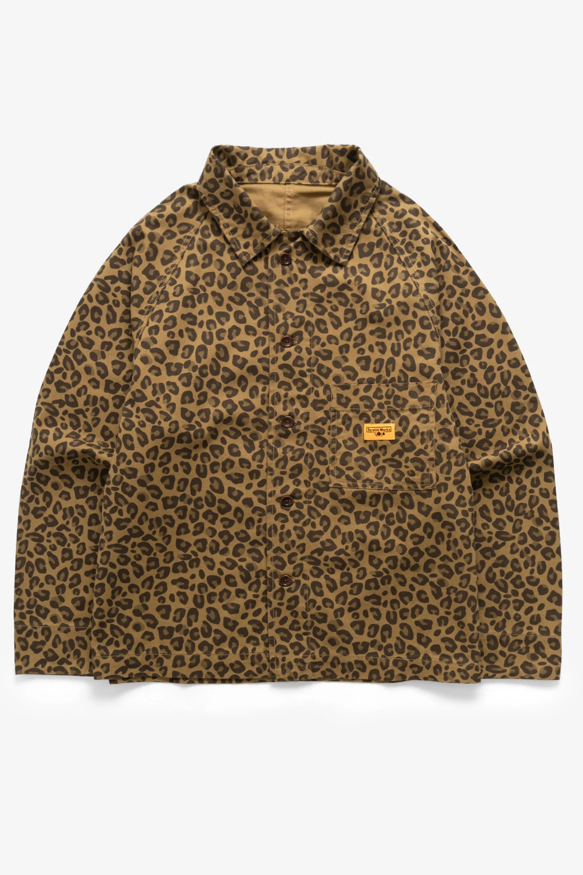 Patterned Front Of House Jacket - Brown Leopard