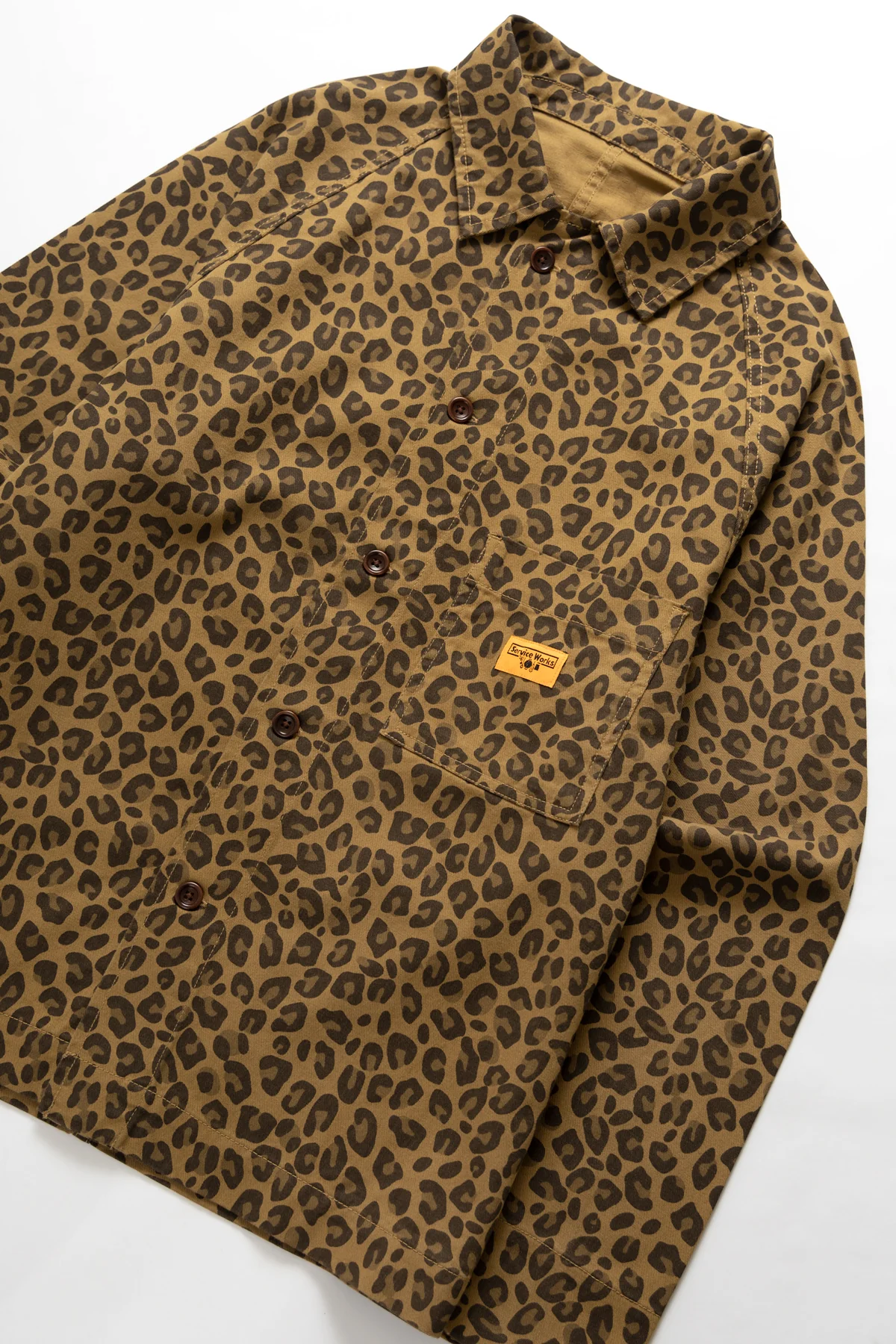 Patterned Front Of House Jacket - Brown Leopard - Image 2