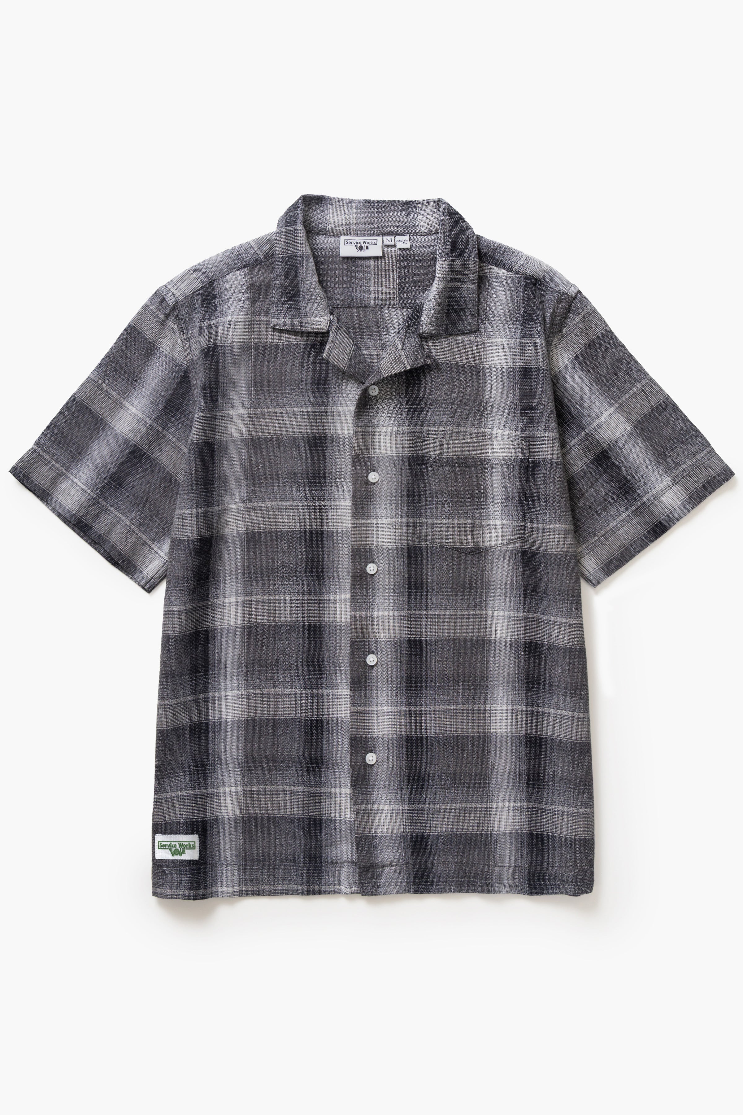 Plaid Resort Shirt - Black