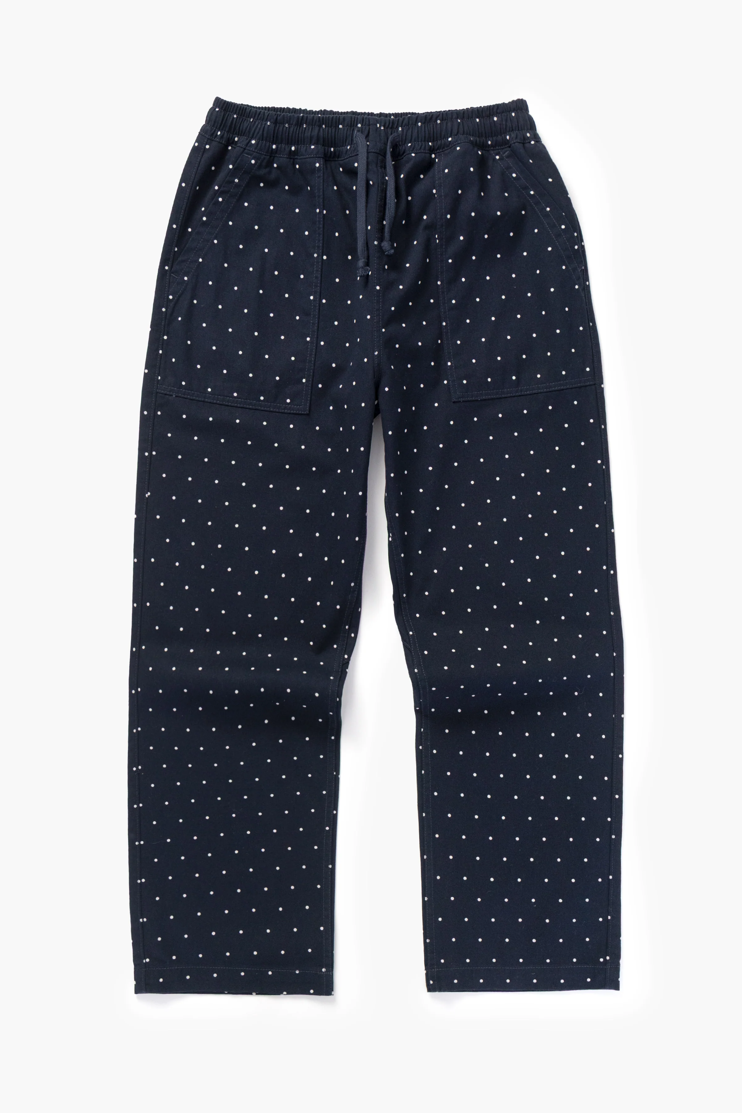Polka Dot Chef Pants - Navy