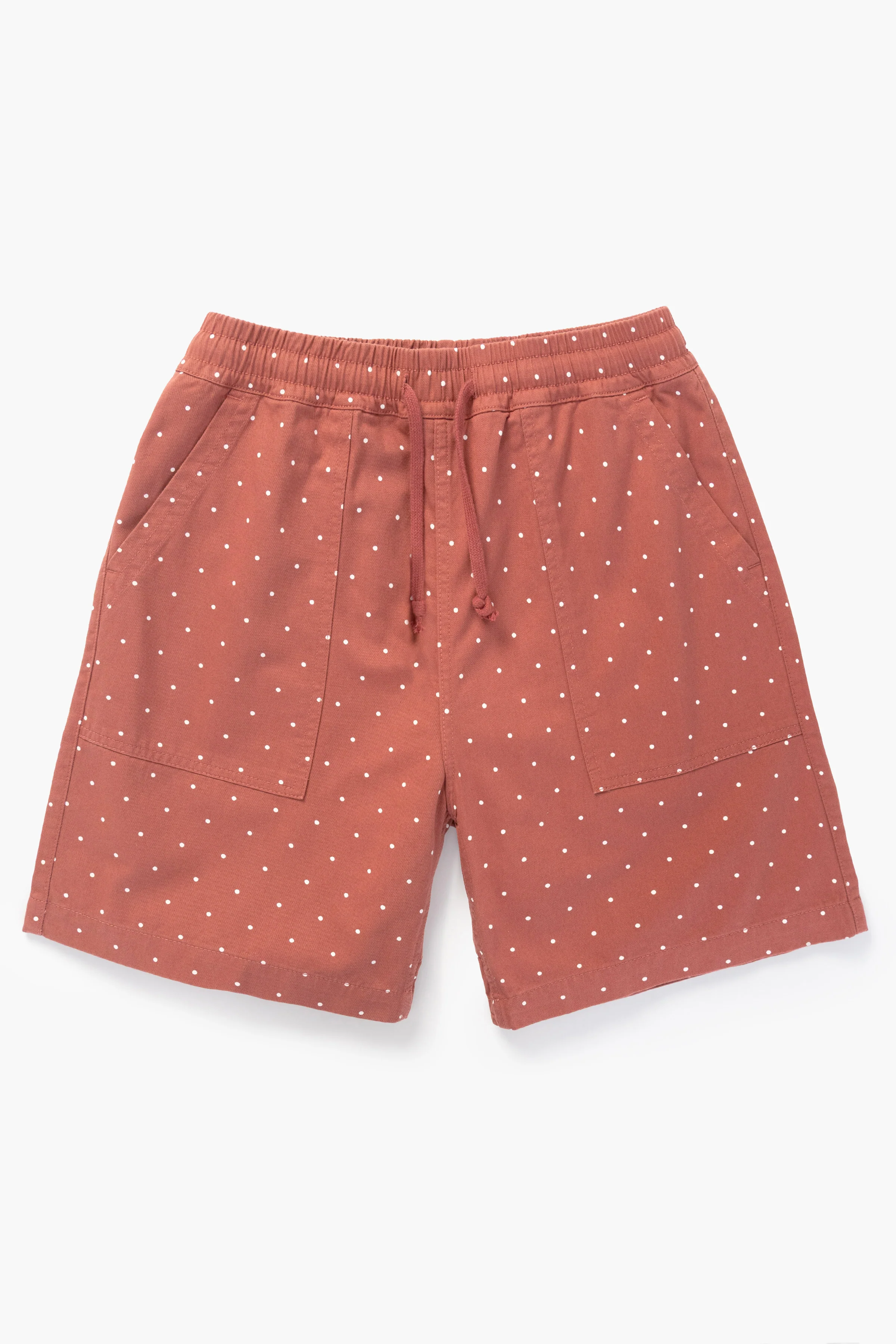 Polka Dot Chef Shorts - Clay