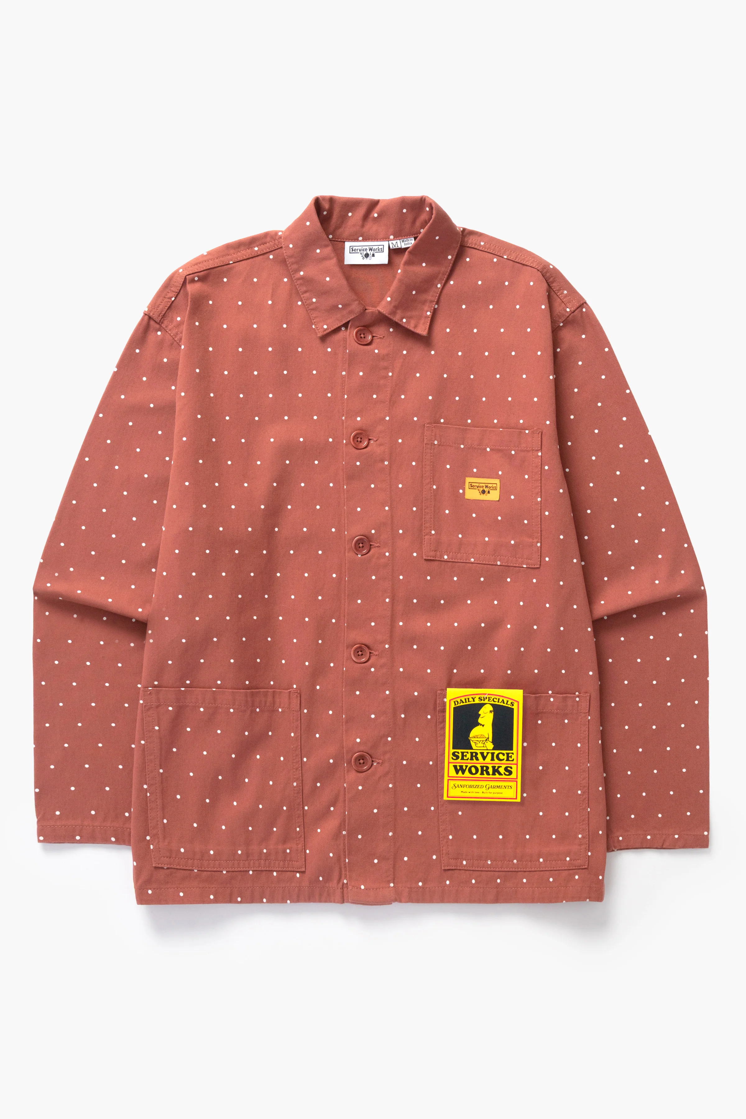 Polka Dot Chore Shirt - Clay