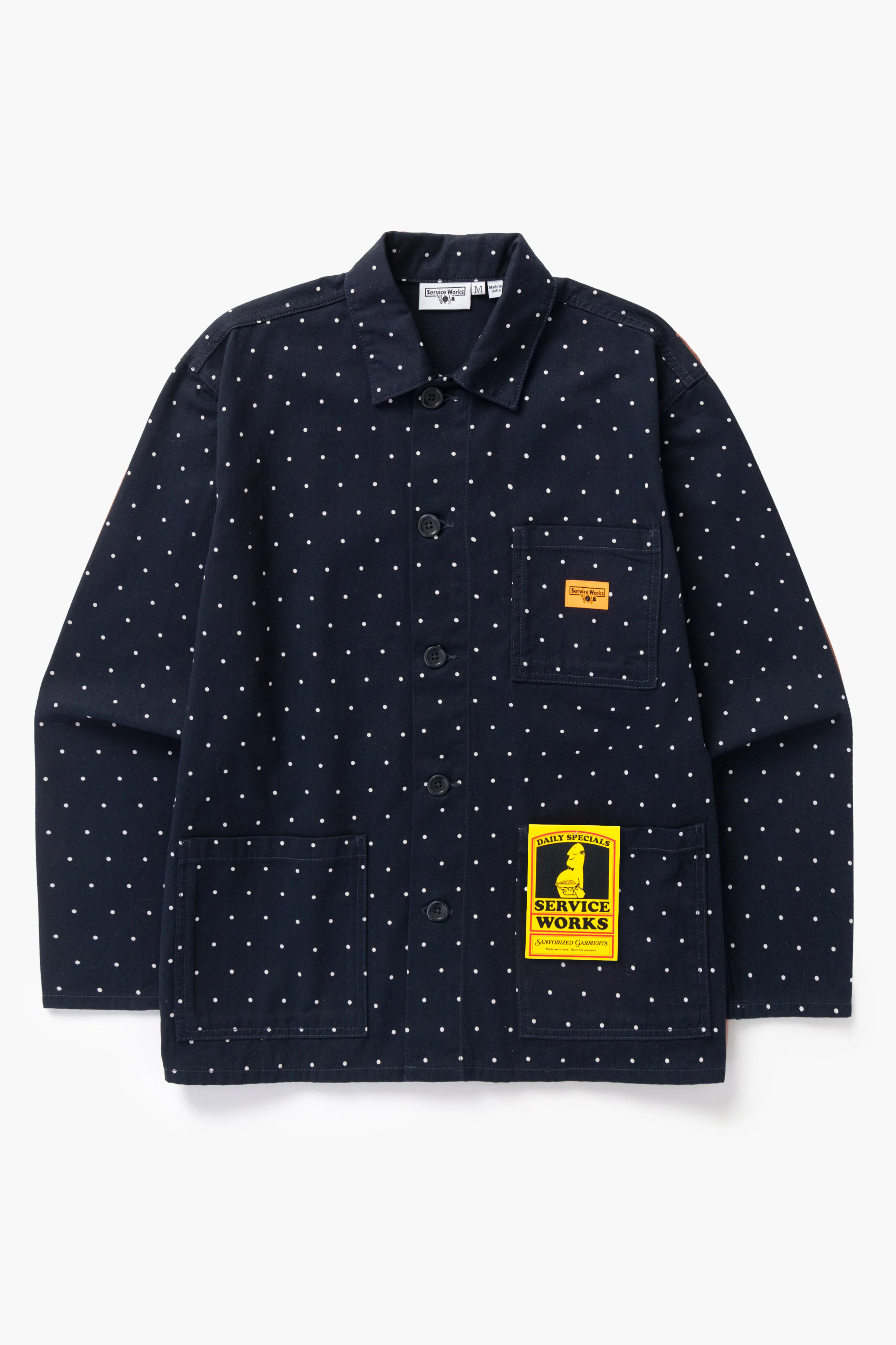 Polka Dot Chore Shirt - Navy