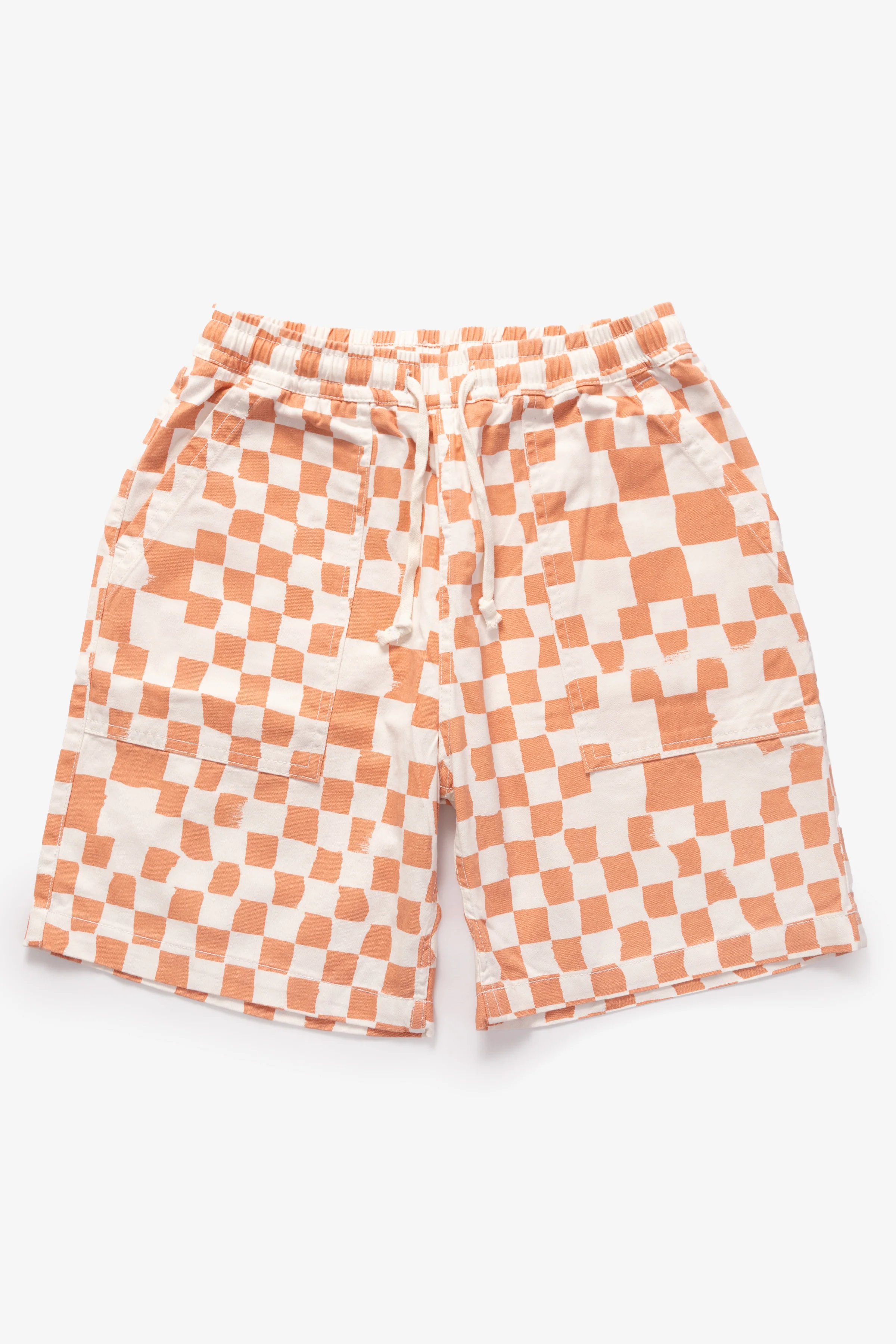 Printed Chef Shorts - Salmon Checker