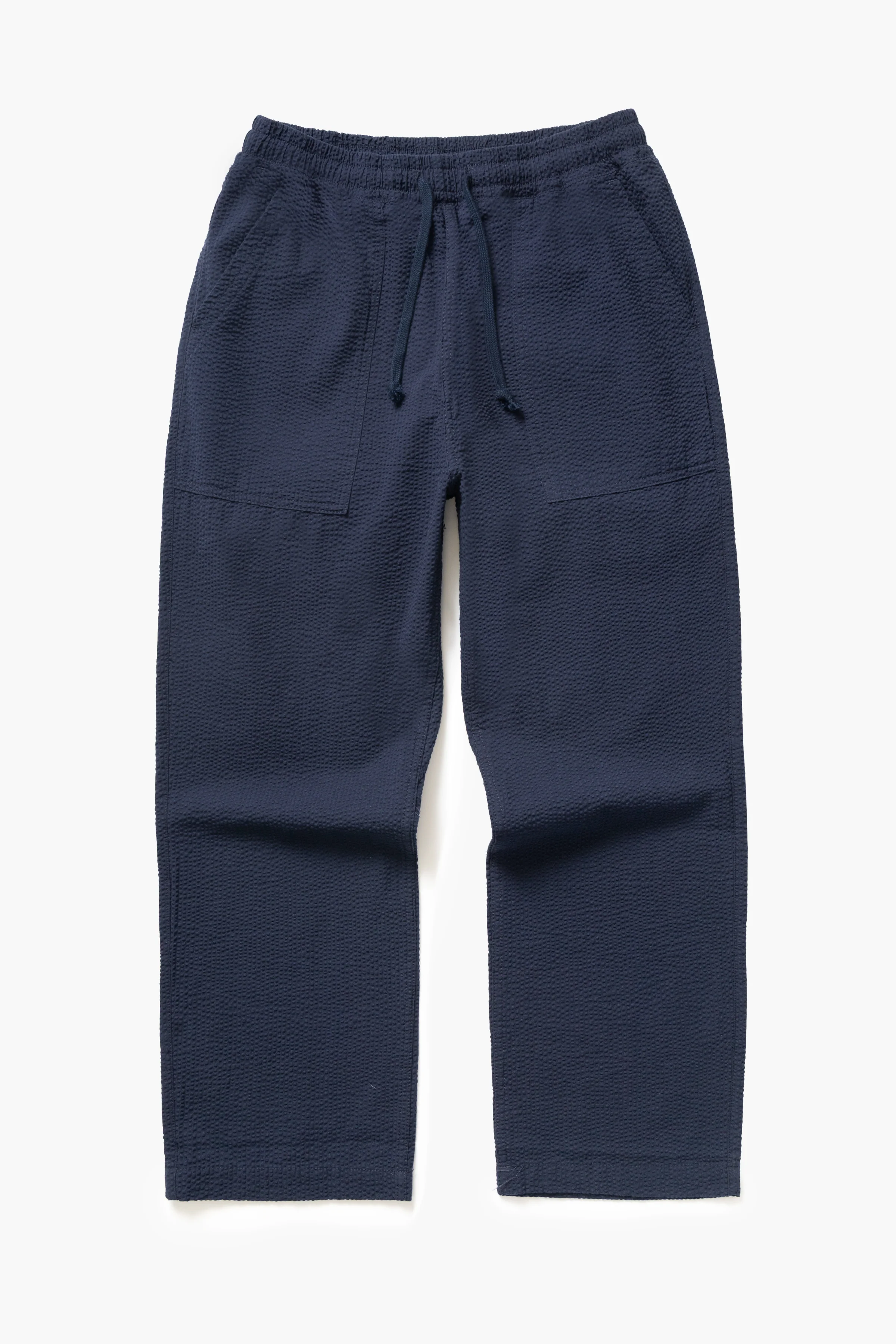 Seersucker Chef Pants - Dark Navy