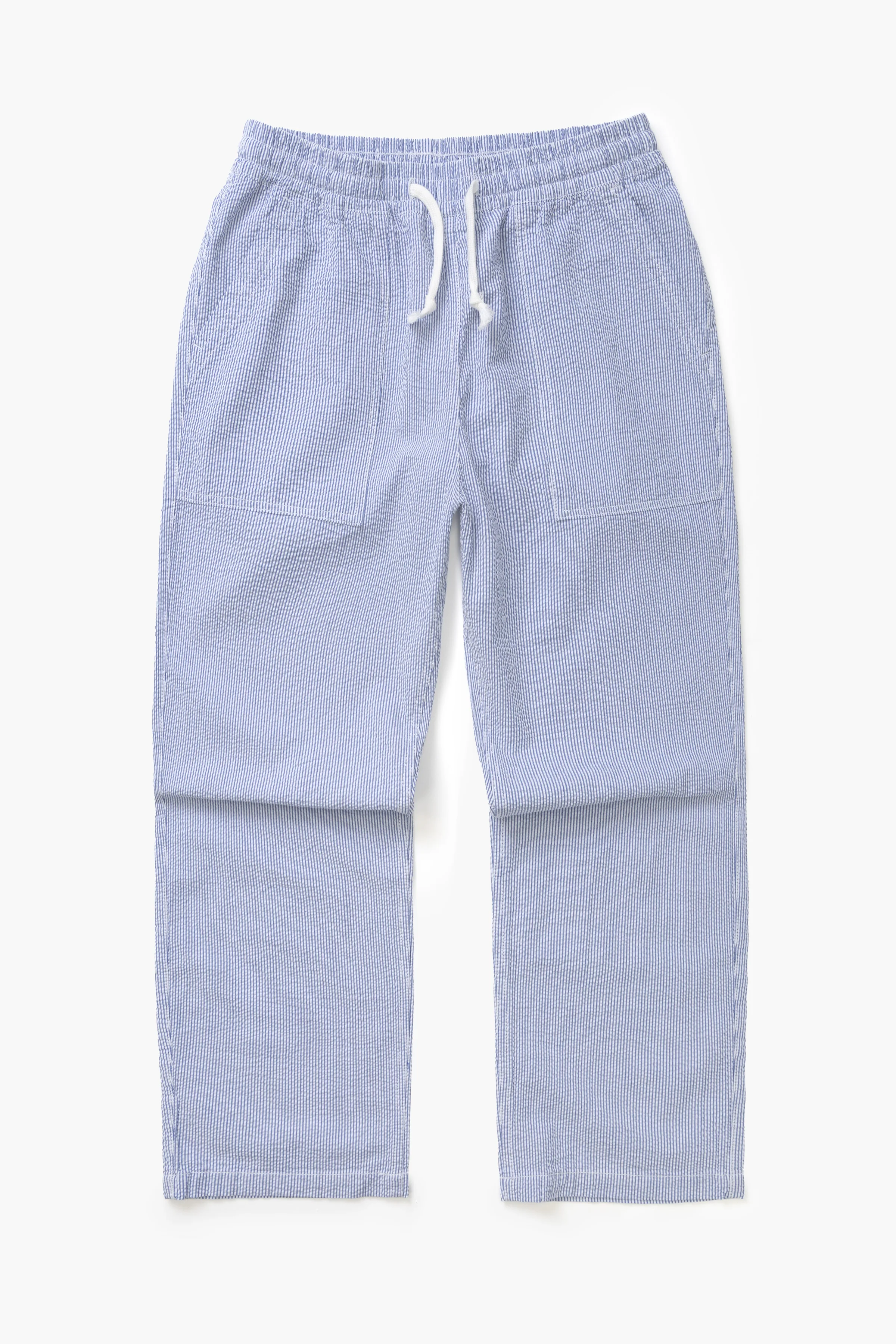 Seersucker Chef Pants - Navy Stripe