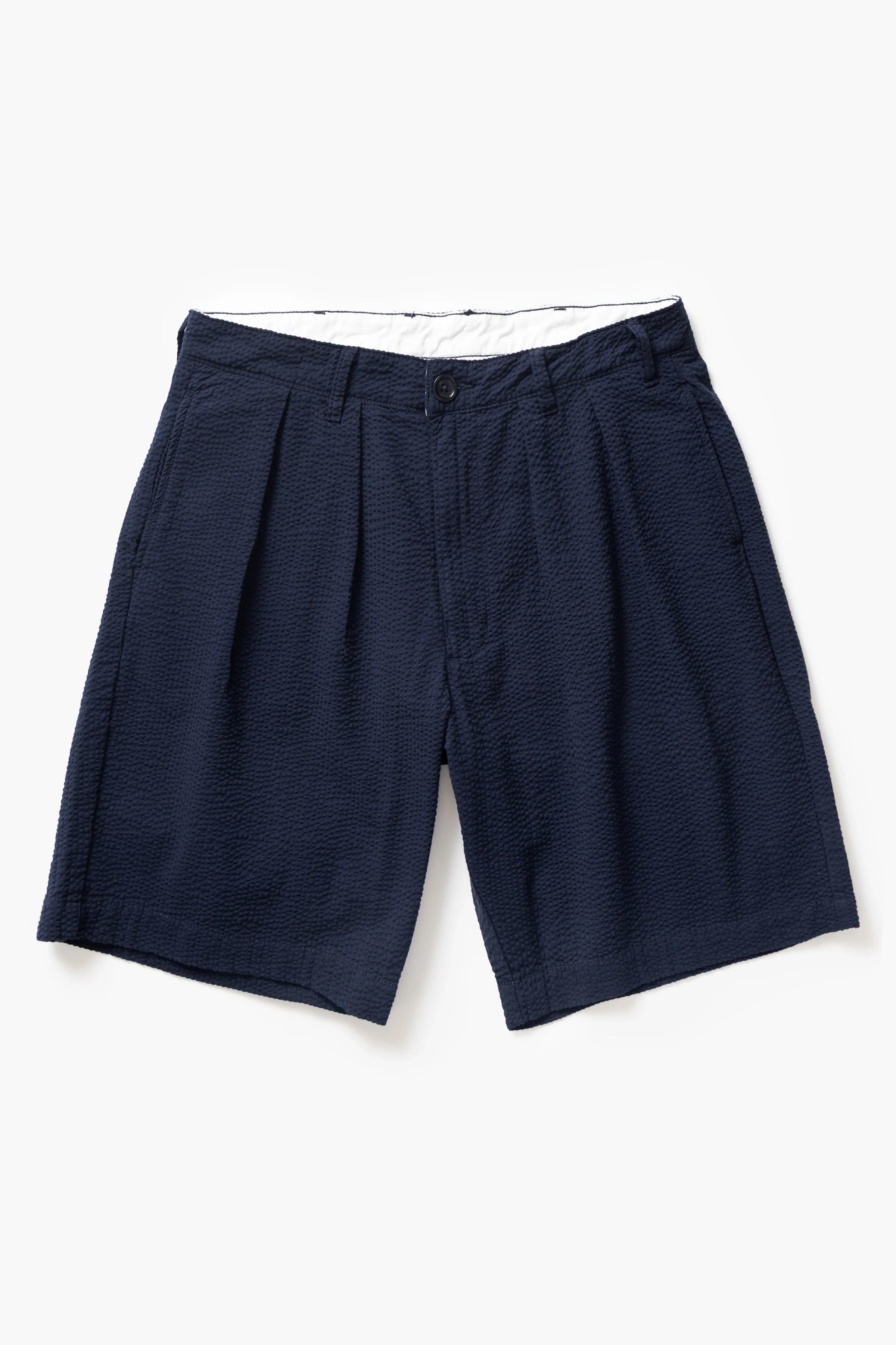 Seersucker Part Timer Shorts - Dark Navy