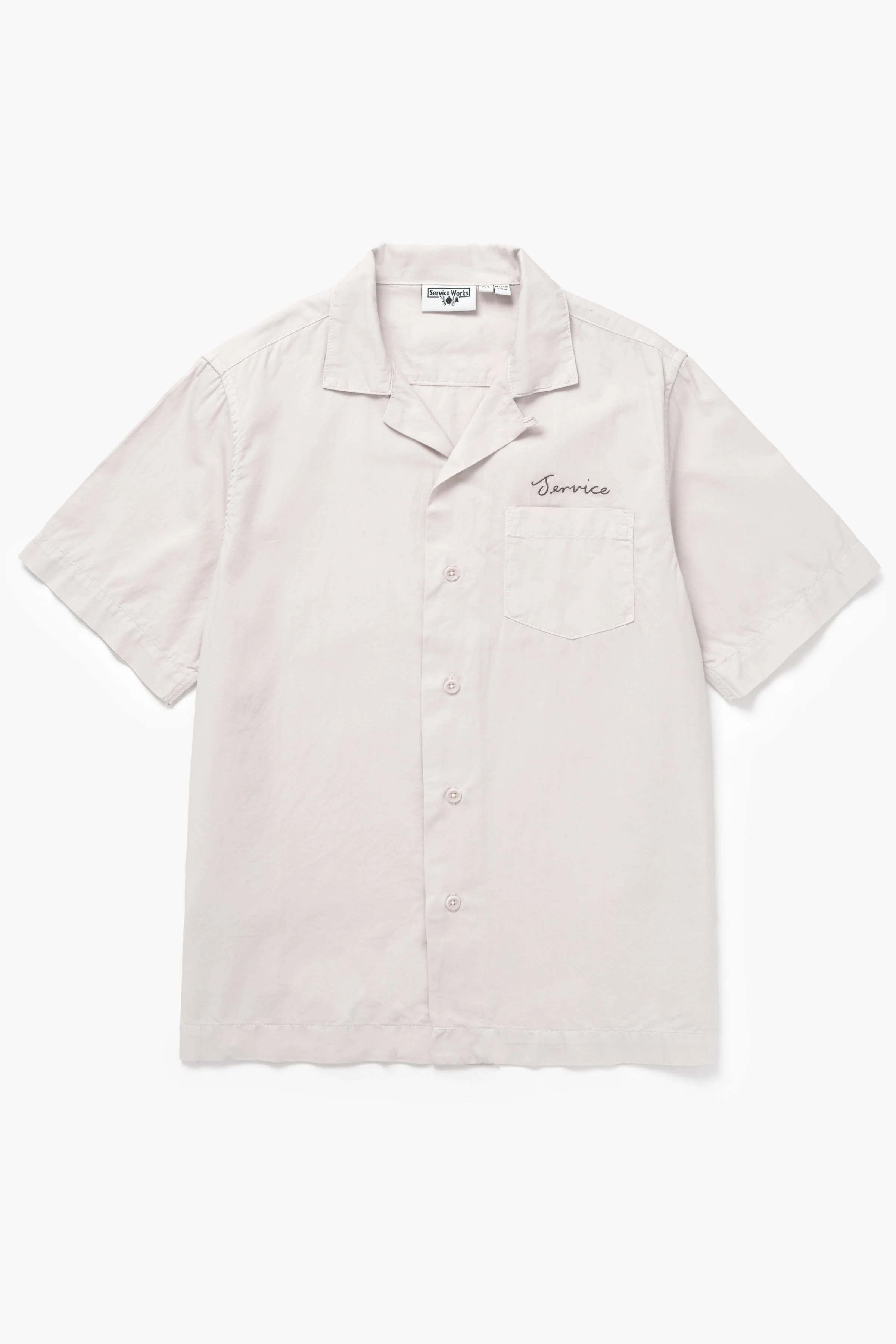 Embroidered Resort Shirt - Salt