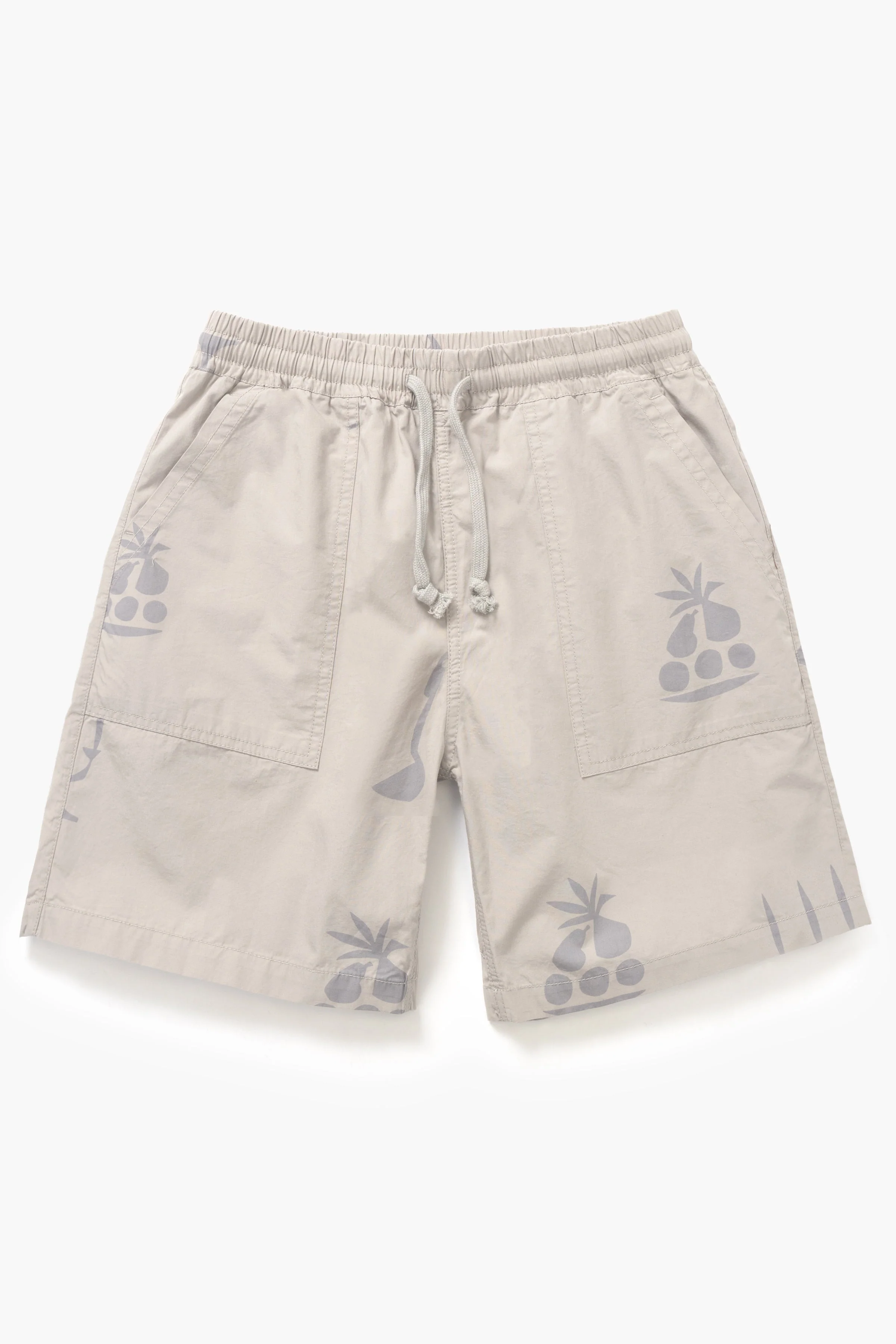Nourish Printed Chef Shorts - Stone