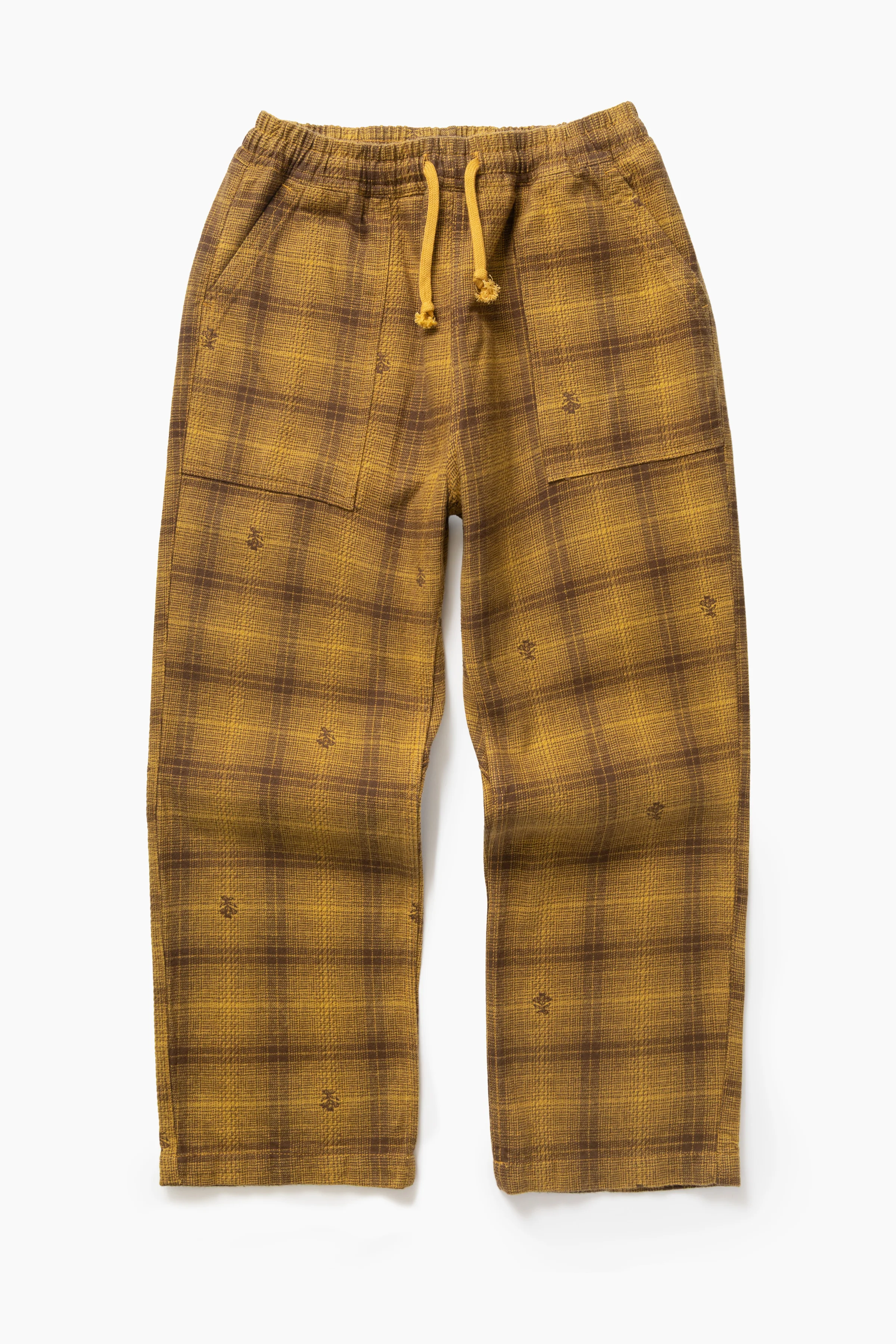 Thistle Plaid Chef Pants - Ochre