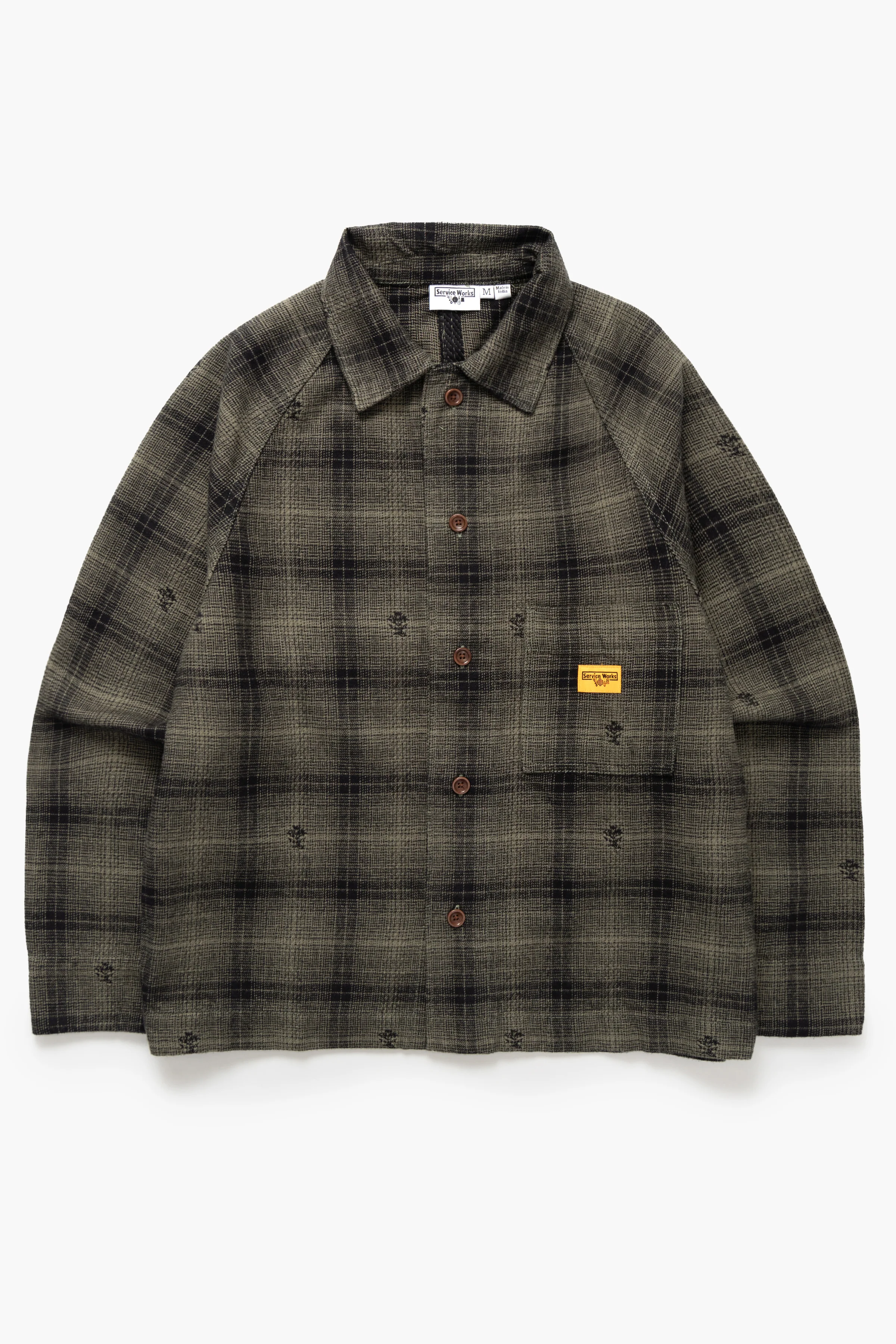 Thistle Plaid Front Of House Jacket - Olive