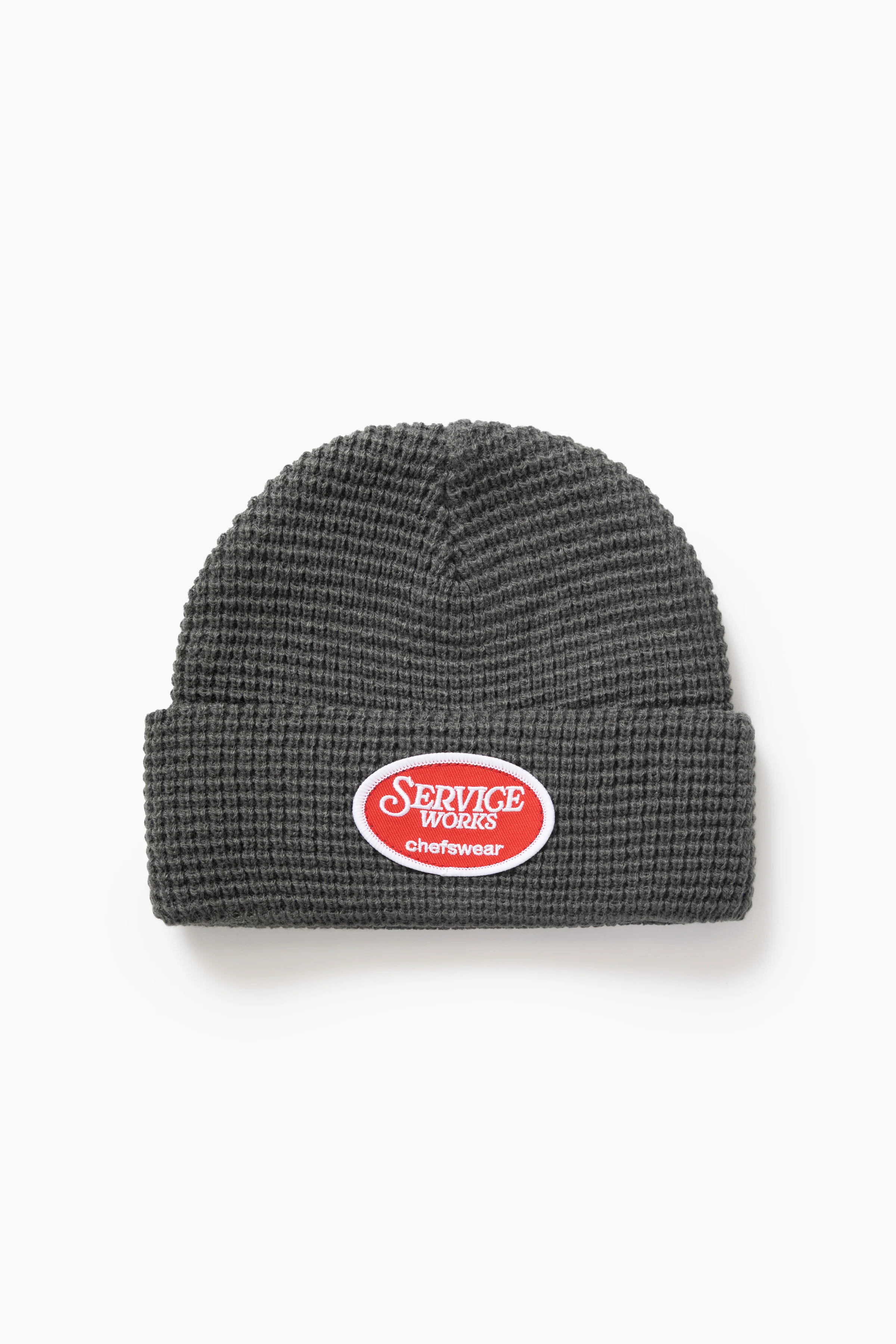 Waffle Patch Beanie - Grey