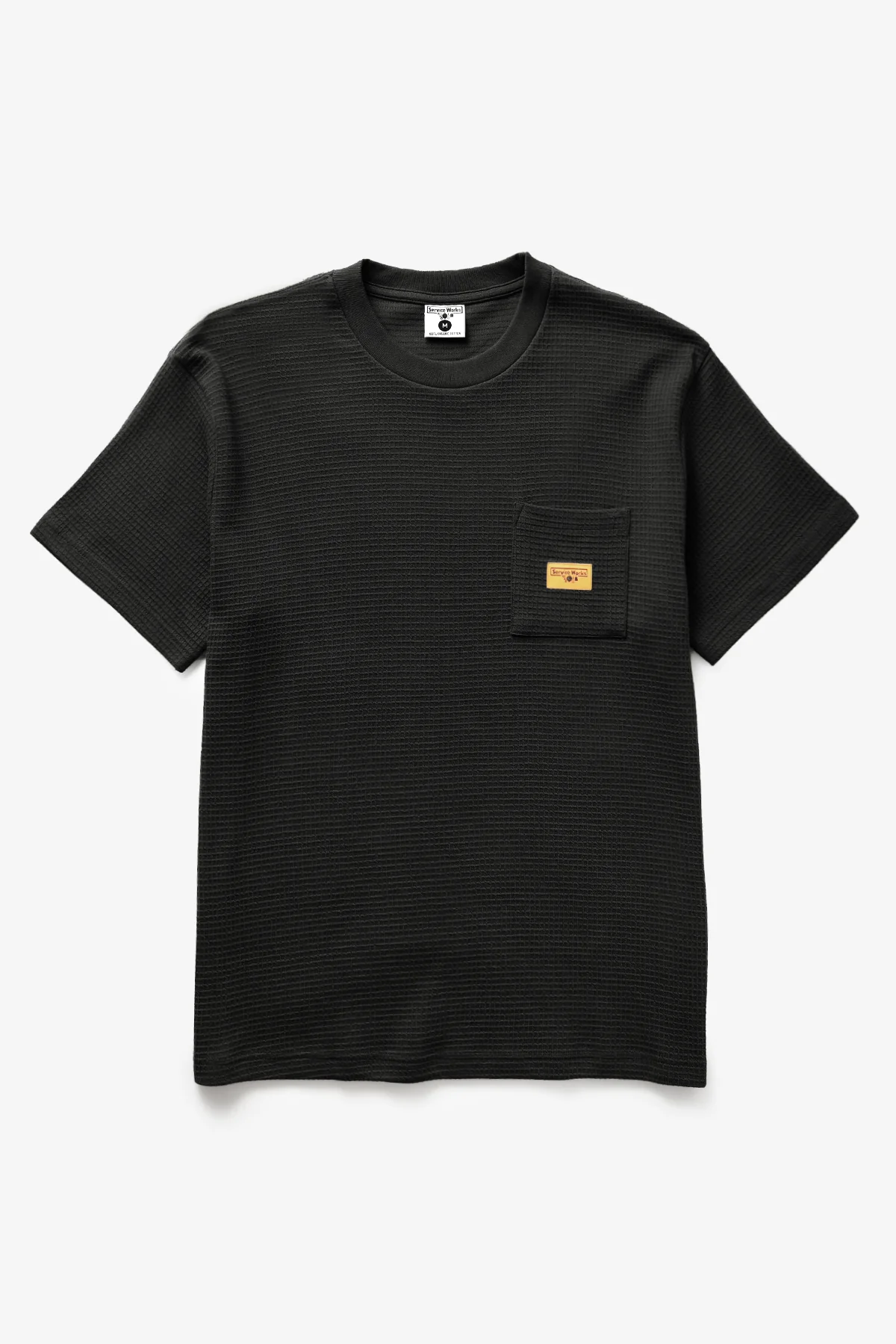 Waffle Pocket Tee - Black