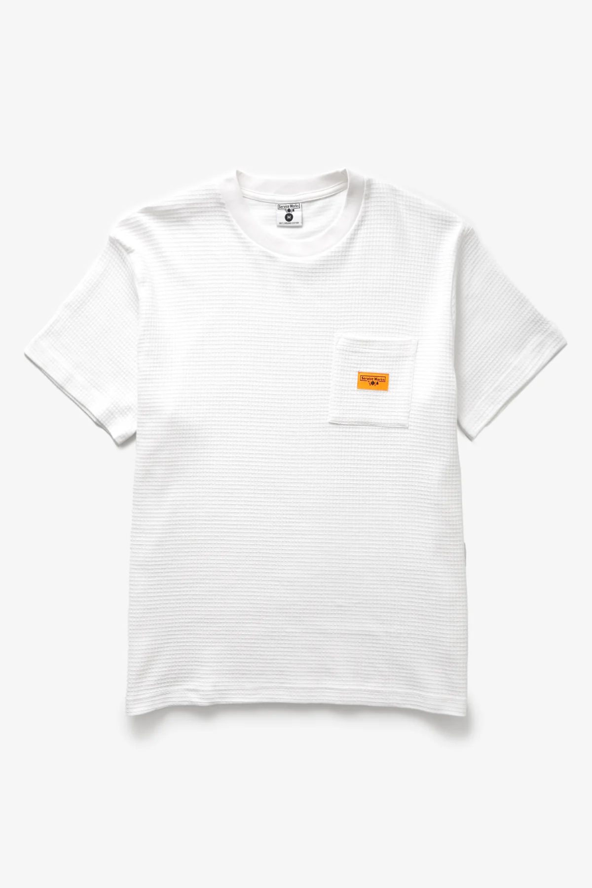 Waffle Pocket Tee - White