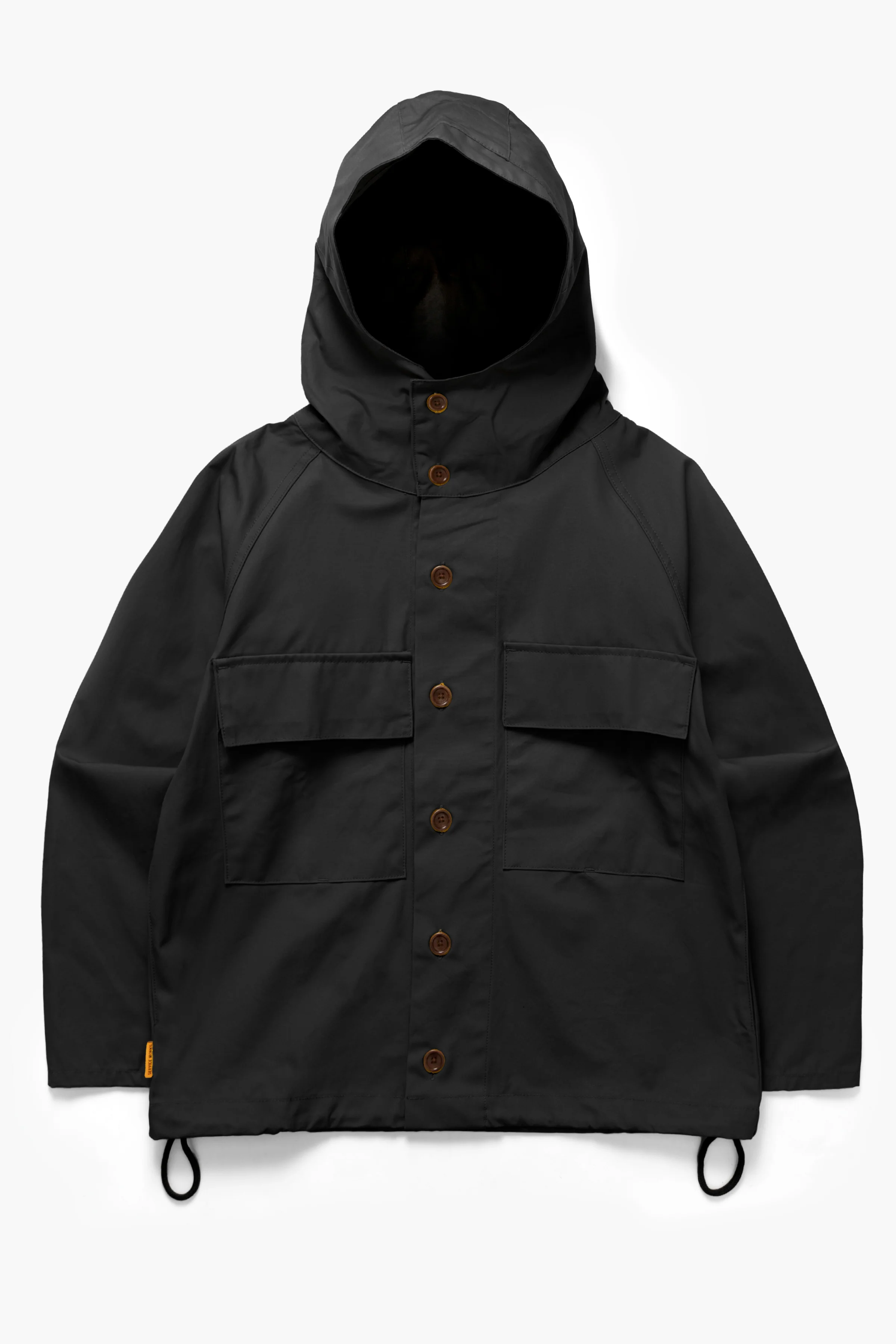 Waxed Cotton Allotment Parka - Black
